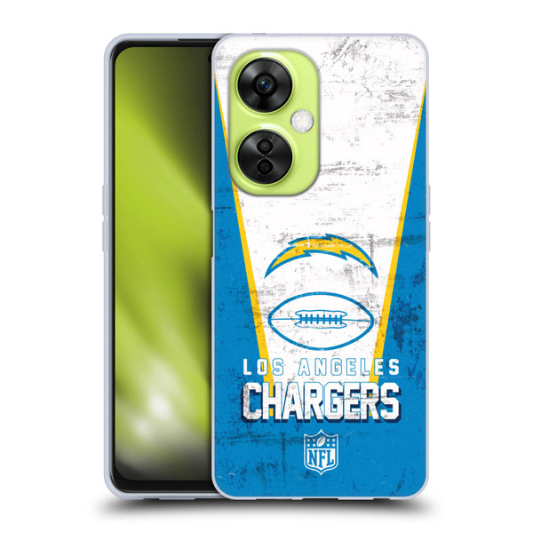 NFL Los Angeles Chargers Logo Art Banner Soft Gel Case for OnePlus Nord CE 3 Lite 5G
