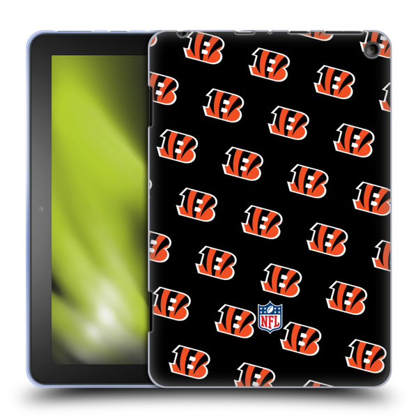 NFL Cincinnati Bengals Artwork Patterns Soft Gel Case for Amazon Fire HD 8/Fire HD 8 Plus 2020