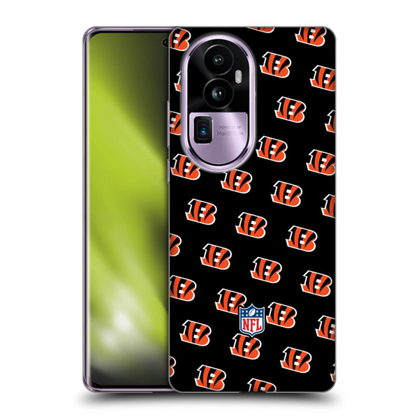NFL Cincinnati Bengals Artwork Patterns Soft Gel Case for OPPO Reno10 Pro+