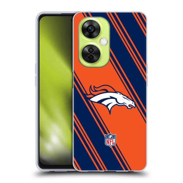 NFL Denver Broncos Artwork Stripes Soft Gel Case for OnePlus Nord CE 3 Lite 5G