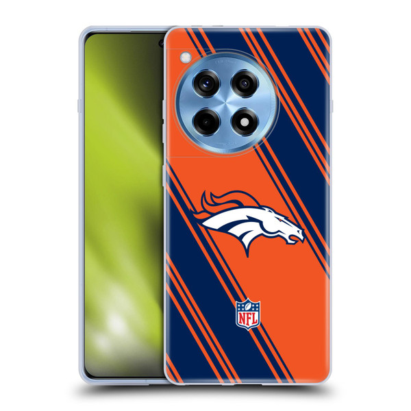 NFL Denver Broncos Artwork Stripes Soft Gel Case for OnePlus 12R
