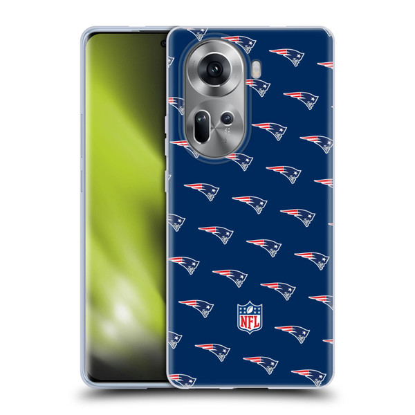NFL New England Patriots Artwork Patterns Soft Gel Case for OPPO Reno11