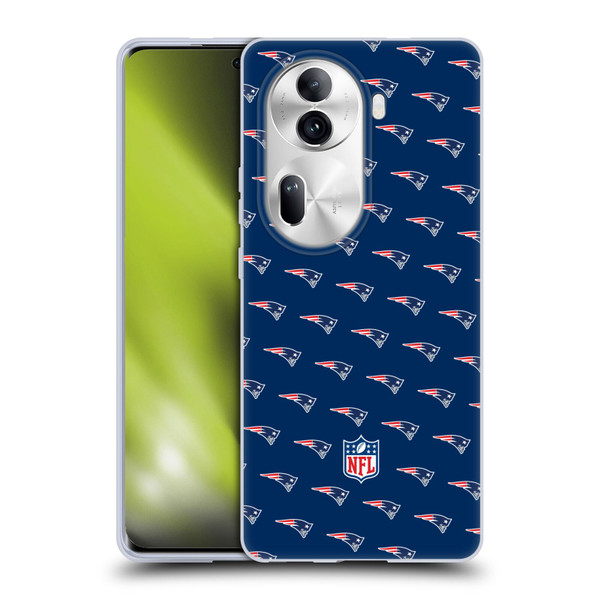 NFL New England Patriots Artwork Patterns Soft Gel Case for OPPO Reno11 Pro