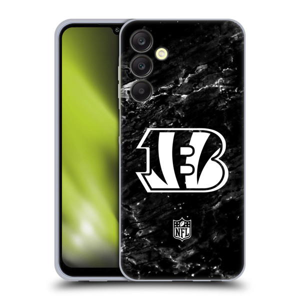 NFL Cincinnati Bengals Artwork Marble Soft Gel Case for Samsung Galaxy A25 5G