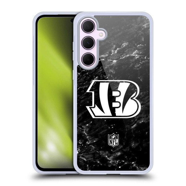 NFL Cincinnati Bengals Artwork Marble Soft Gel Case for Samsung Galaxy A35 5G