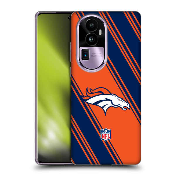 NFL Denver Broncos Artwork Stripes Soft Gel Case for OPPO Reno10 Pro+