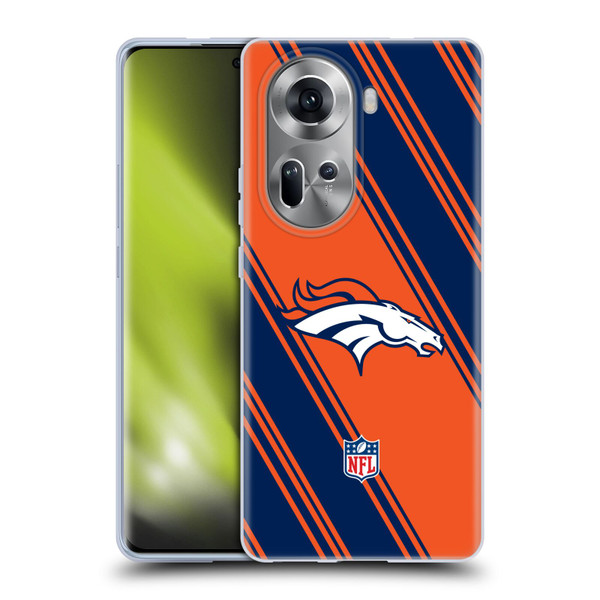 NFL Denver Broncos Artwork Stripes Soft Gel Case for OPPO Reno11
