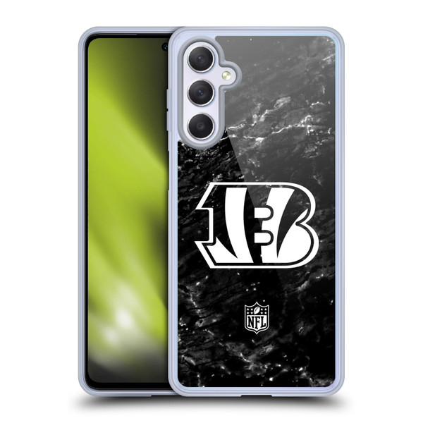 NFL Cincinnati Bengals Artwork Marble Soft Gel Case for Samsung Galaxy M54 5G