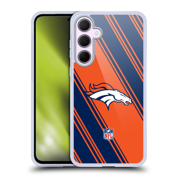 NFL Denver Broncos Artwork Stripes Soft Gel Case for Samsung Galaxy A35 5G