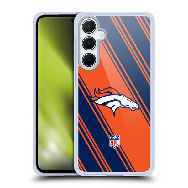 NFL Denver Broncos Artwork Stripes Soft Gel Case for Samsung Galaxy A55 5G
