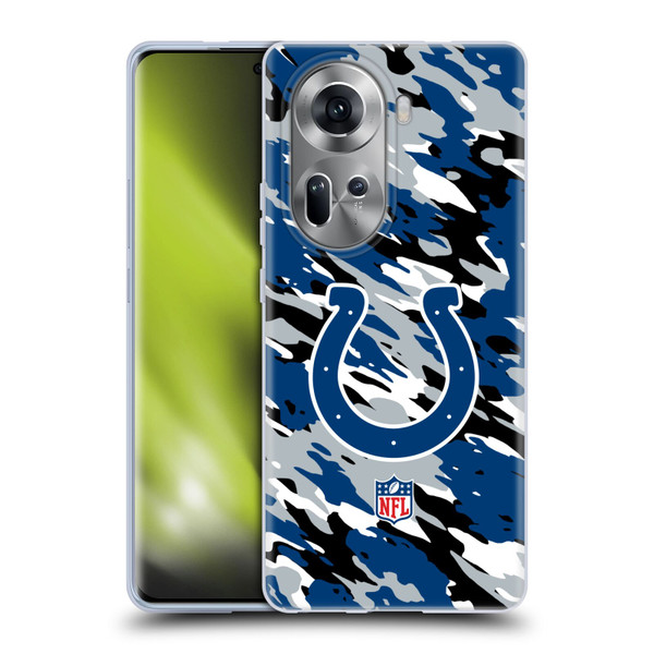 NFL Indianapolis Colts Logo Camou Soft Gel Case for OPPO Reno11