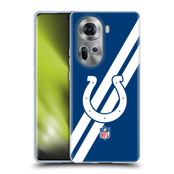 NFL Indianapolis Colts Logo Stripes Soft Gel Case for OPPO Reno11