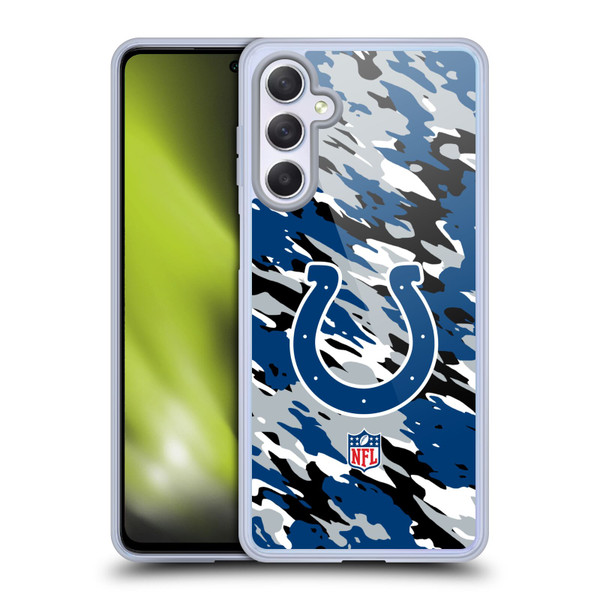 NFL Indianapolis Colts Logo Camou Soft Gel Case for Samsung Galaxy M54 5G