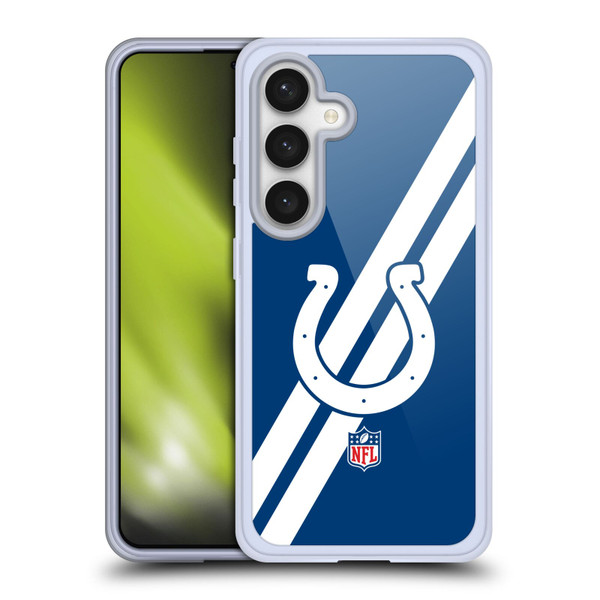 NFL Indianapolis Colts Logo Stripes Soft Gel Case for Samsung Galaxy S24 5G
