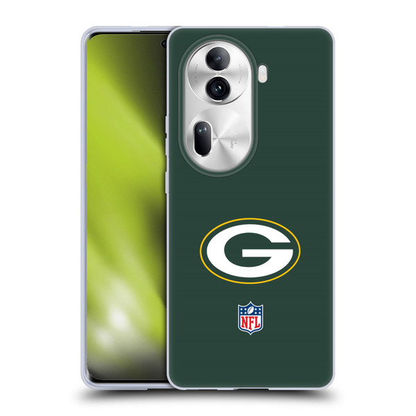 NFL Green Bay Packers Logo Plain Soft Gel Case for OPPO Reno11 Pro