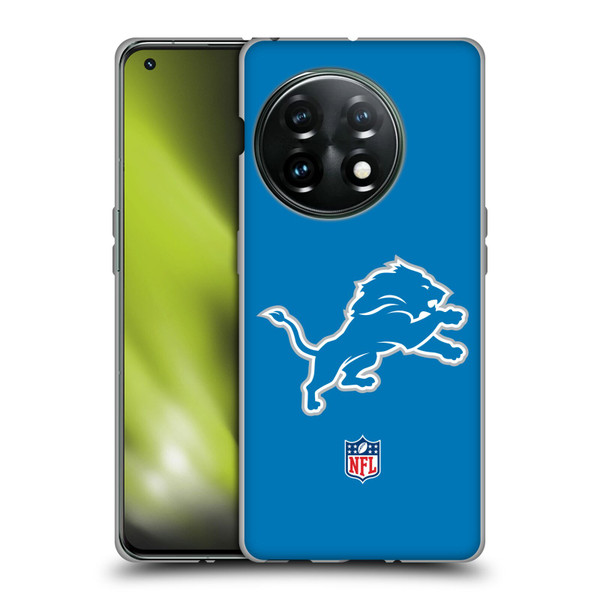 NFL Detroit Lions Logo Plain Soft Gel Case for OnePlus 11 5G
