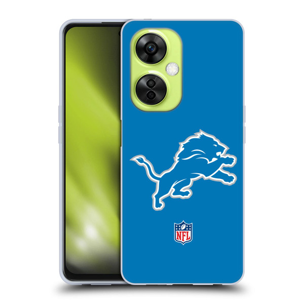 NFL Detroit Lions Logo Plain Soft Gel Case for OnePlus Nord CE 3 Lite 5G