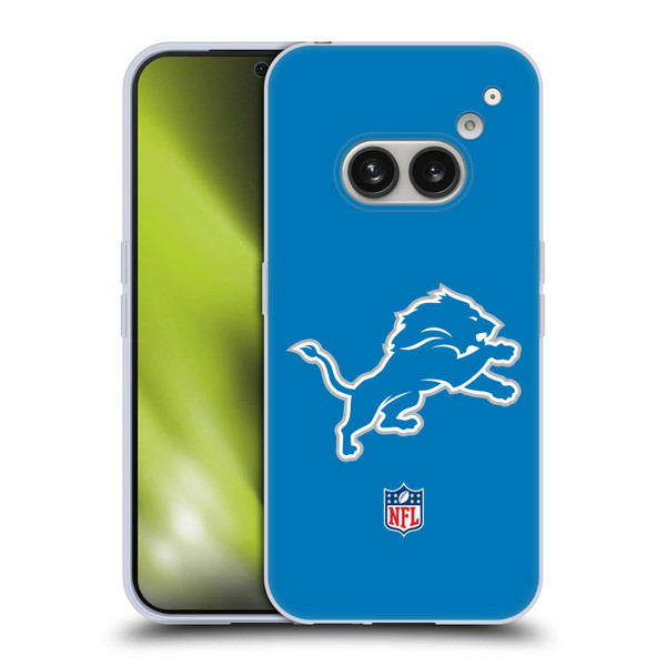 NFL Detroit Lions Logo Plain Soft Gel Case for Nothing Phone (2a)