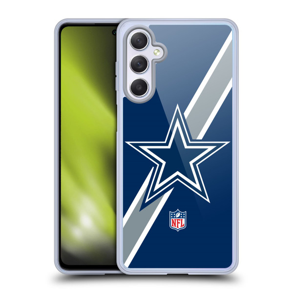 NFL Dallas Cowboys Logo Stripes Soft Gel Case for Samsung Galaxy M54 5G