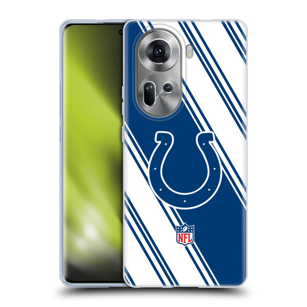 NFL Indianapolis Colts Artwork Stripes Soft Gel Case for OPPO Reno11