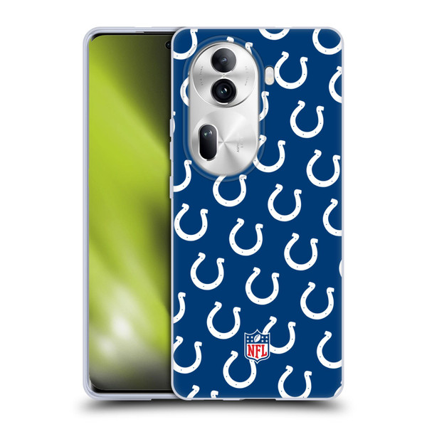 NFL Indianapolis Colts Artwork Patterns Soft Gel Case for OPPO Reno11 Pro