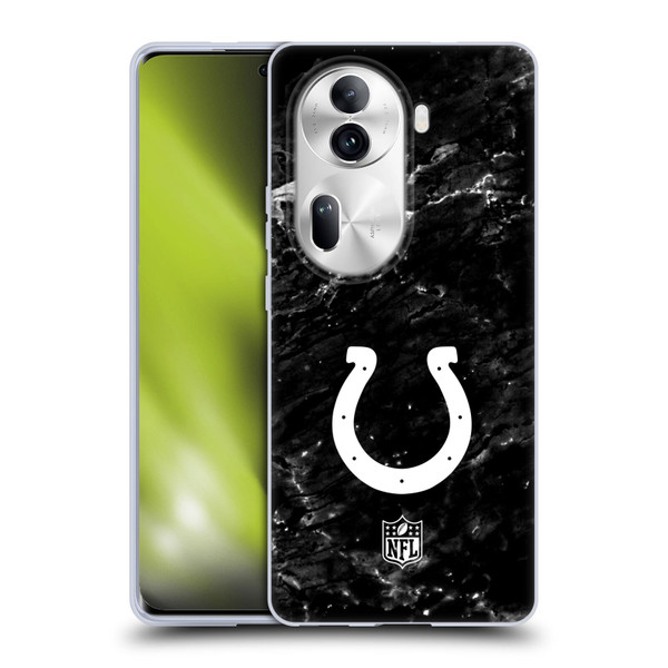 NFL Indianapolis Colts Artwork Marble Soft Gel Case for OPPO Reno11 Pro