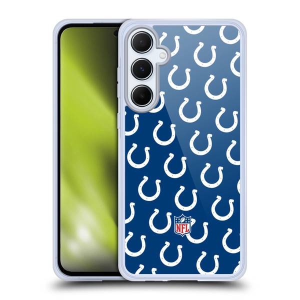 NFL Indianapolis Colts Artwork Patterns Soft Gel Case for Samsung Galaxy A55 5G