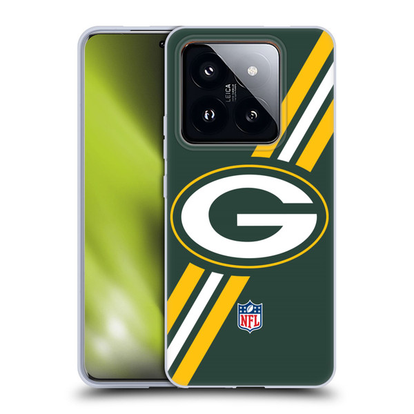 NFL Green Bay Packers Logo Stripes Soft Gel Case for Xiaomi 14 Pro