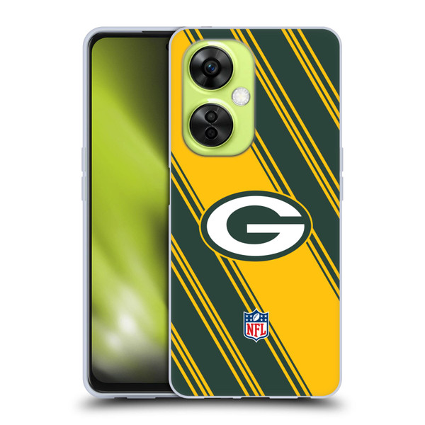 NFL Green Bay Packers Artwork Stripes Soft Gel Case for OnePlus Nord CE 3 Lite 5G