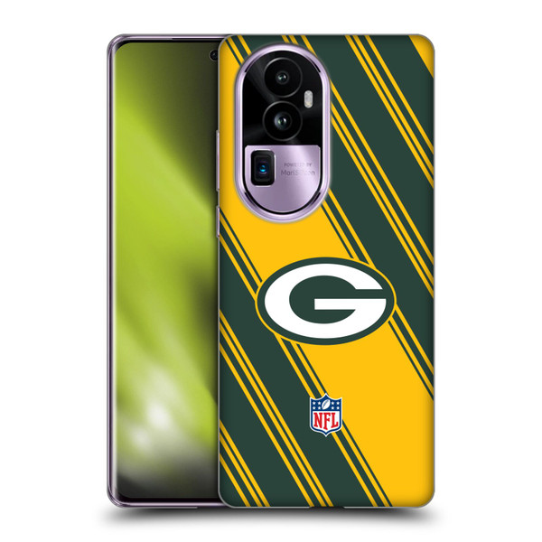 NFL Green Bay Packers Artwork Stripes Soft Gel Case for OPPO Reno10 Pro+