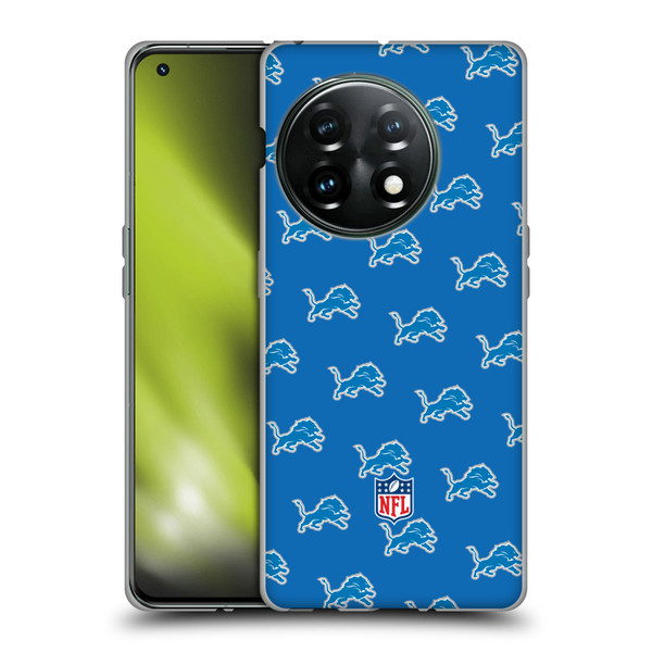 NFL Detroit Lions Artwork Patterns Soft Gel Case for OnePlus 11 5G