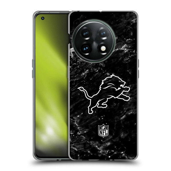 NFL Detroit Lions Artwork Marble Soft Gel Case for OnePlus 11 5G