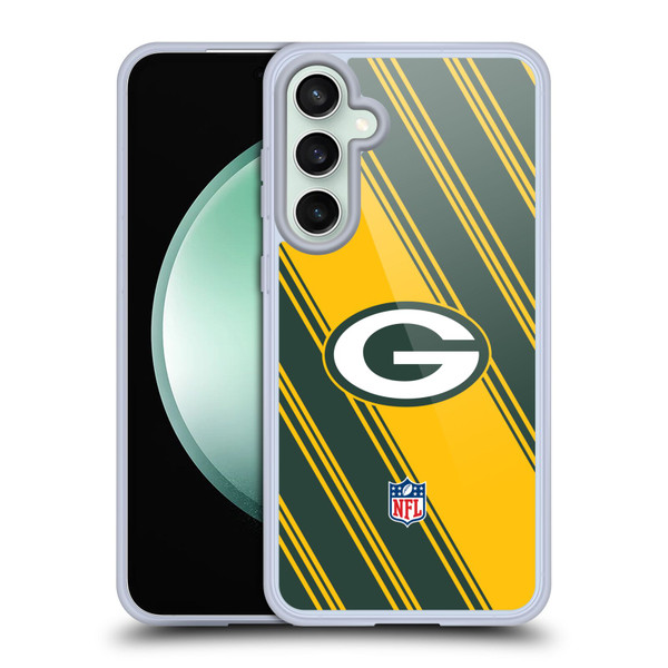 NFL Green Bay Packers Artwork Stripes Soft Gel Case for Samsung Galaxy S23 FE 5G