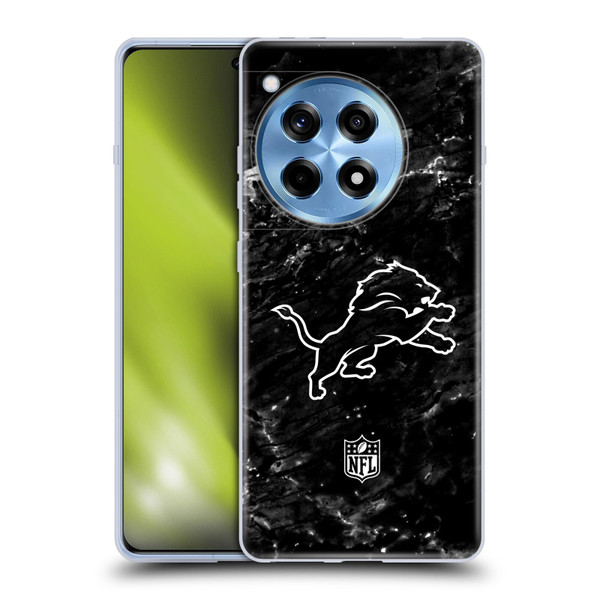 NFL Detroit Lions Artwork Marble Soft Gel Case for OnePlus 12R