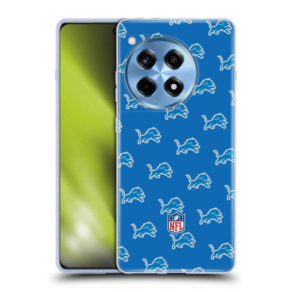 NFL Detroit Lions Artwork Patterns Soft Gel Case for OnePlus 12R