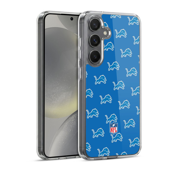 NFL Detroit Lions Artwork Patterns Soft Gel Case for Samsung Galaxy S24 5G & MagSafe