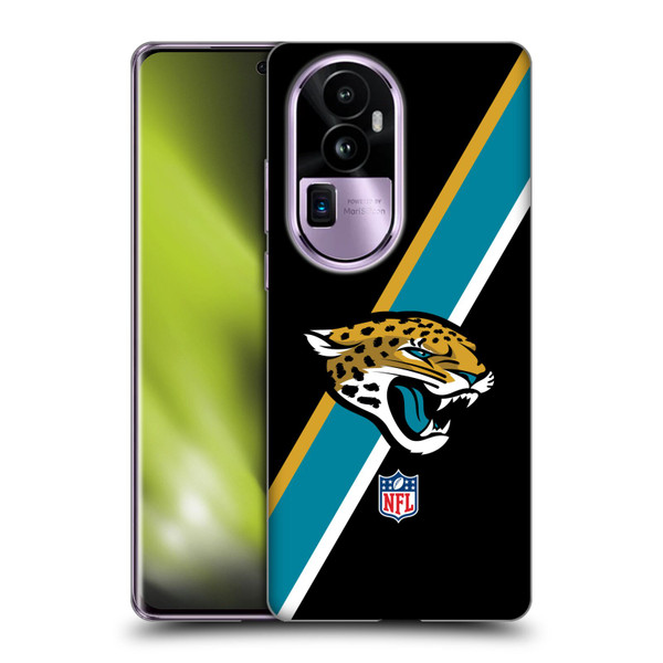 NFL Jacksonville Jaguars Logo Stripes Soft Gel Case for OPPO Reno10 Pro+