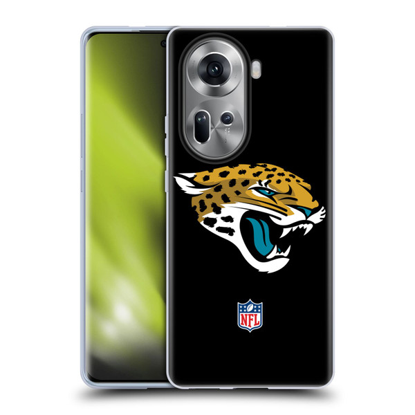 NFL Jacksonville Jaguars Logo Plain Soft Gel Case for OPPO Reno11