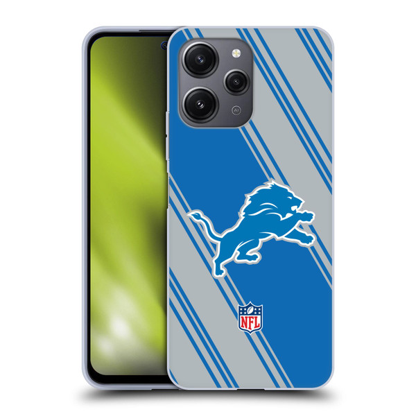 NFL Detroit Lions Artwork Stripes Soft Gel Case for Xiaomi Redmi 12