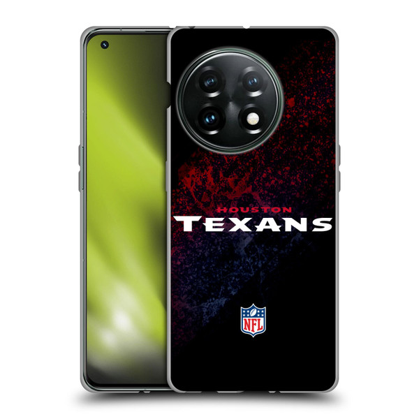 NFL Houston Texans Logo Blur Soft Gel Case for OnePlus 11 5G