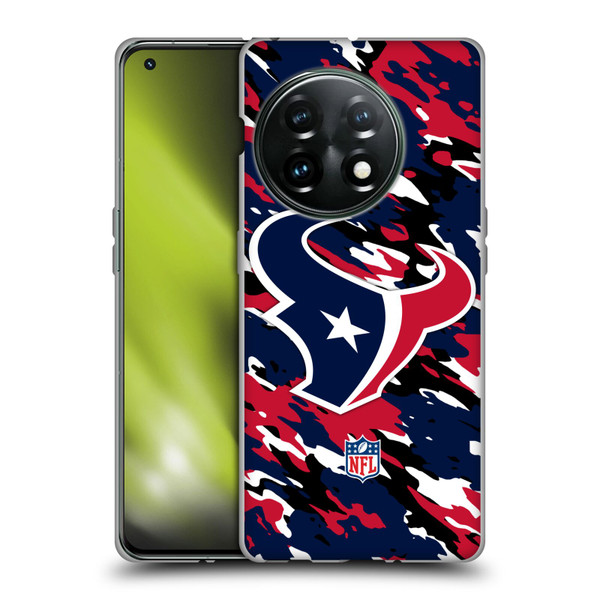 NFL Houston Texans Logo Camou Soft Gel Case for OnePlus 11 5G