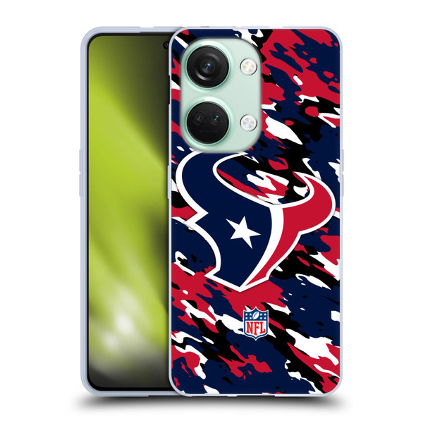 NFL Houston Texans Logo Camou Soft Gel Case for OnePlus Nord 3 5G