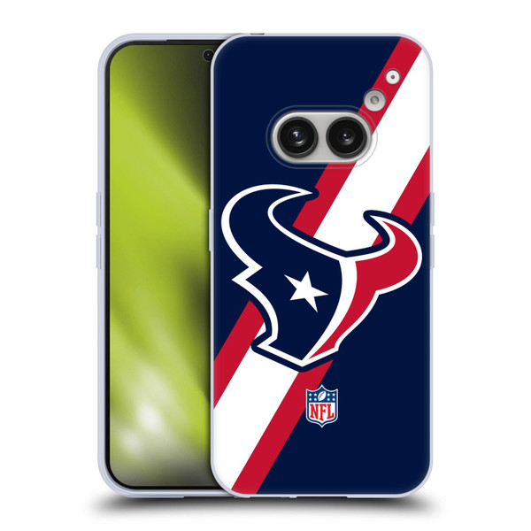 NFL Houston Texans Logo Stripes Soft Gel Case for Nothing Phone (2a)