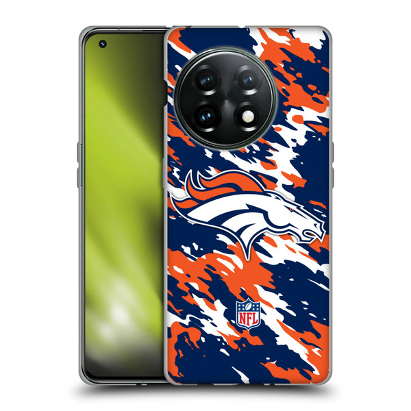 NFL Denver Broncos Logo Camou Soft Gel Case for OnePlus 11 5G
