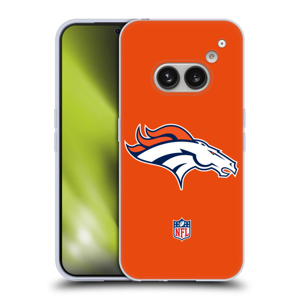 NFL Denver Broncos Logo Plain Soft Gel Case for Nothing Phone (2a)