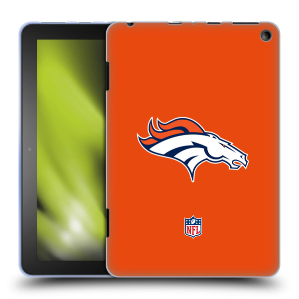 NFL Denver Broncos Logo Plain Soft Gel Case for Amazon Fire HD 8/Fire HD 8 Plus 2020