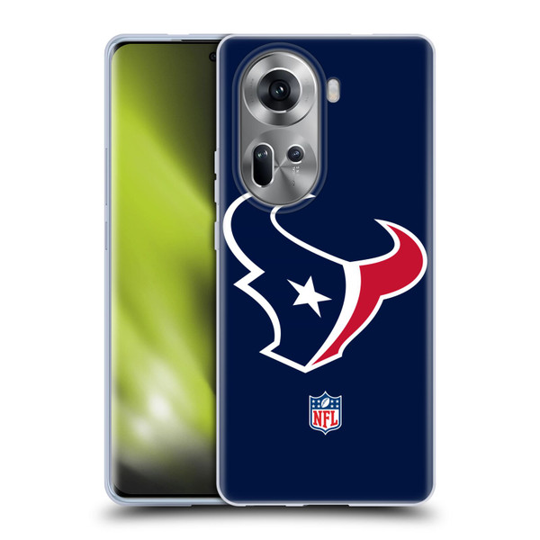 NFL Houston Texans Logo Plain Soft Gel Case for OPPO Reno11
