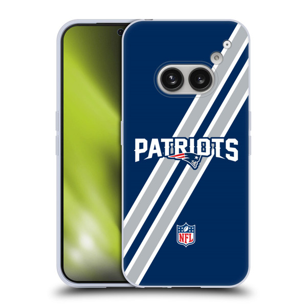 NFL New England Patriots Logo Stripes Soft Gel Case for Nothing Phone (2a)