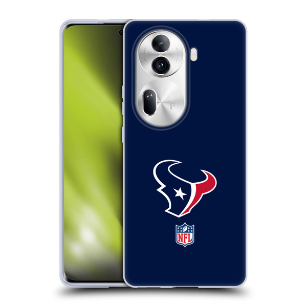NFL Houston Texans Logo Plain Soft Gel Case for OPPO Reno11 Pro