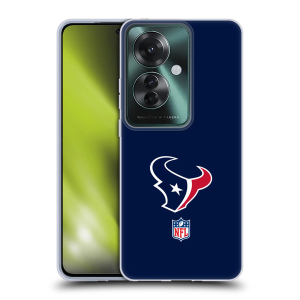 NFL Houston Texans Logo Plain Soft Gel Case for OPPO Reno11 F 5G / F25 Pro 5G
